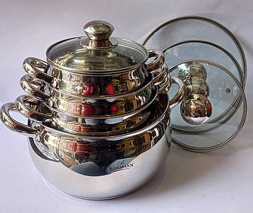 Набір каструль з нержавійки Bohmann BH-0504