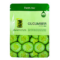 Маска для лица FarmStay Cucumber тонизирующая с экстрактом огурца 23 мл