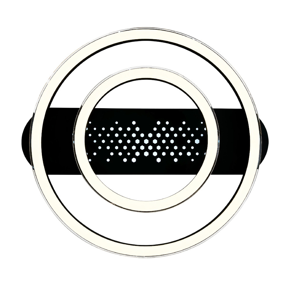 Круглий LED smart світильник 85 Вт до 15 м² VIOLUX KENZO-R чорний