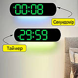 Настільний електронний годинник Mids з резервним живленням, термометр, календар., фото 4