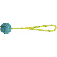 Игрушка Trixie Мяч на веревке с ручкой для собак, 35 см, d:7 см