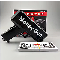 Пистолет для стрельбы деньгами Money Gun деньгомет черный