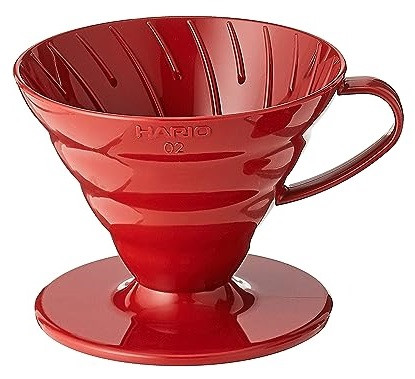 Пуровер HARIO V60 02 (400мл.) Красный Полипропилен VD-02R /  VD-INT-02R