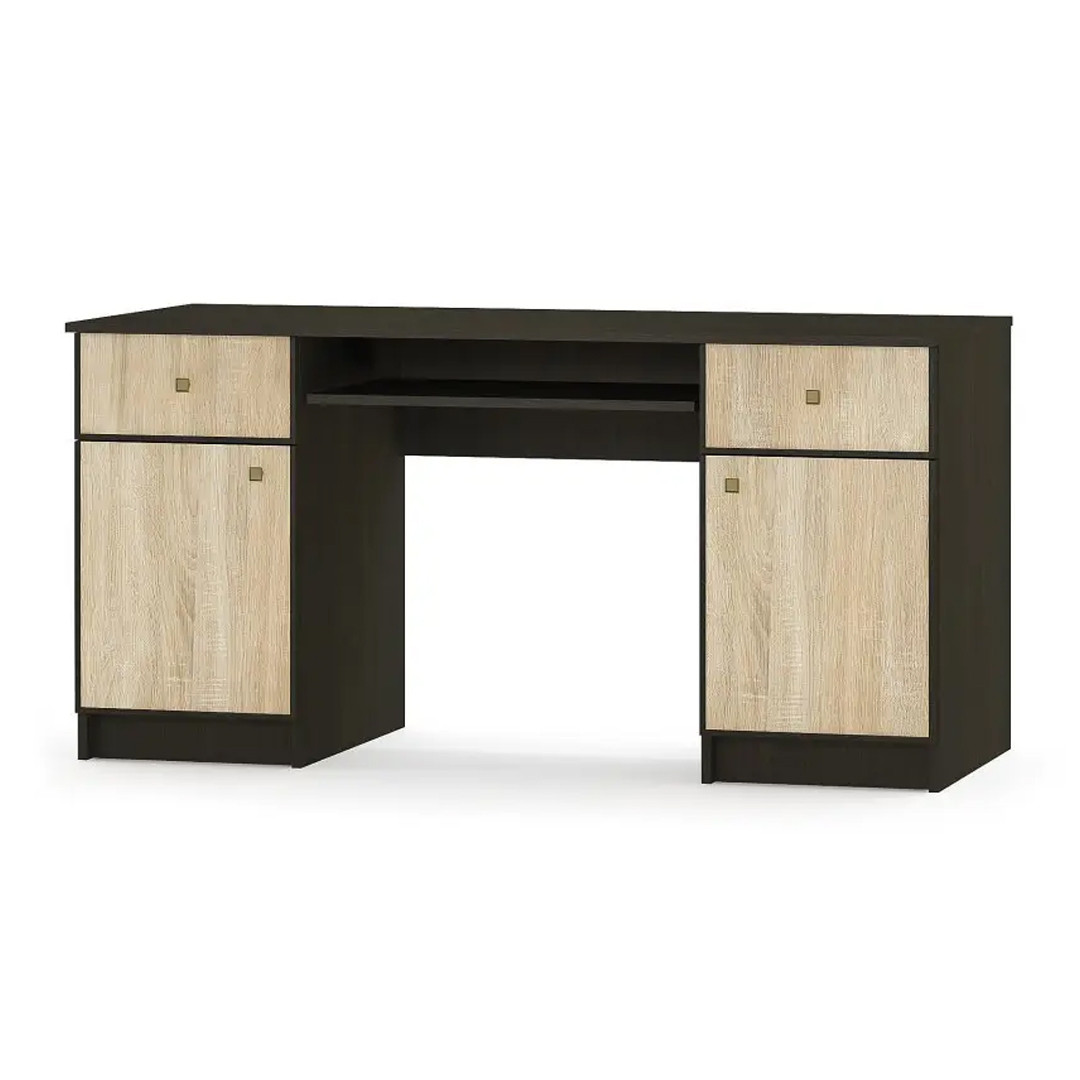 Купить Длинный прямой компьютерный письменный стол 2Д2Ш с двумя тумбами ...