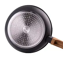 Сковорода для смаження алюмінієва з антипригарним покриттям 24 см без кришки, фото 3