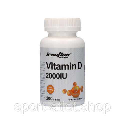 Вітаміни та мінерали IronFlex Vitamin D3 2000, 200 таблеток