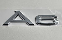Эмблема надпись A6 на Audi хром