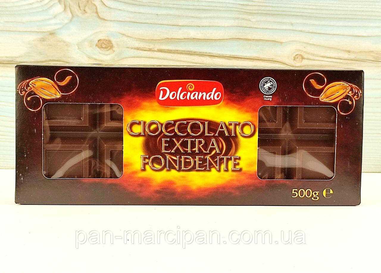 Шоколад темний Dolciando Cioccolato Extra Fondente 500г Італія, фото 1