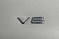 Эмблема надпись V8 на Jeep 88x25 mm (хром)