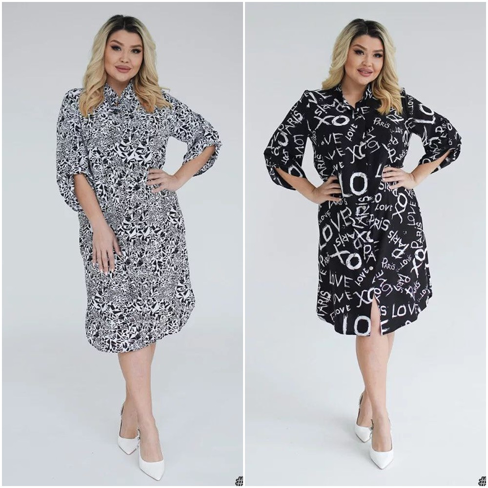 Дуже красиве плаття софт короткі рукави по коліно розміри батал