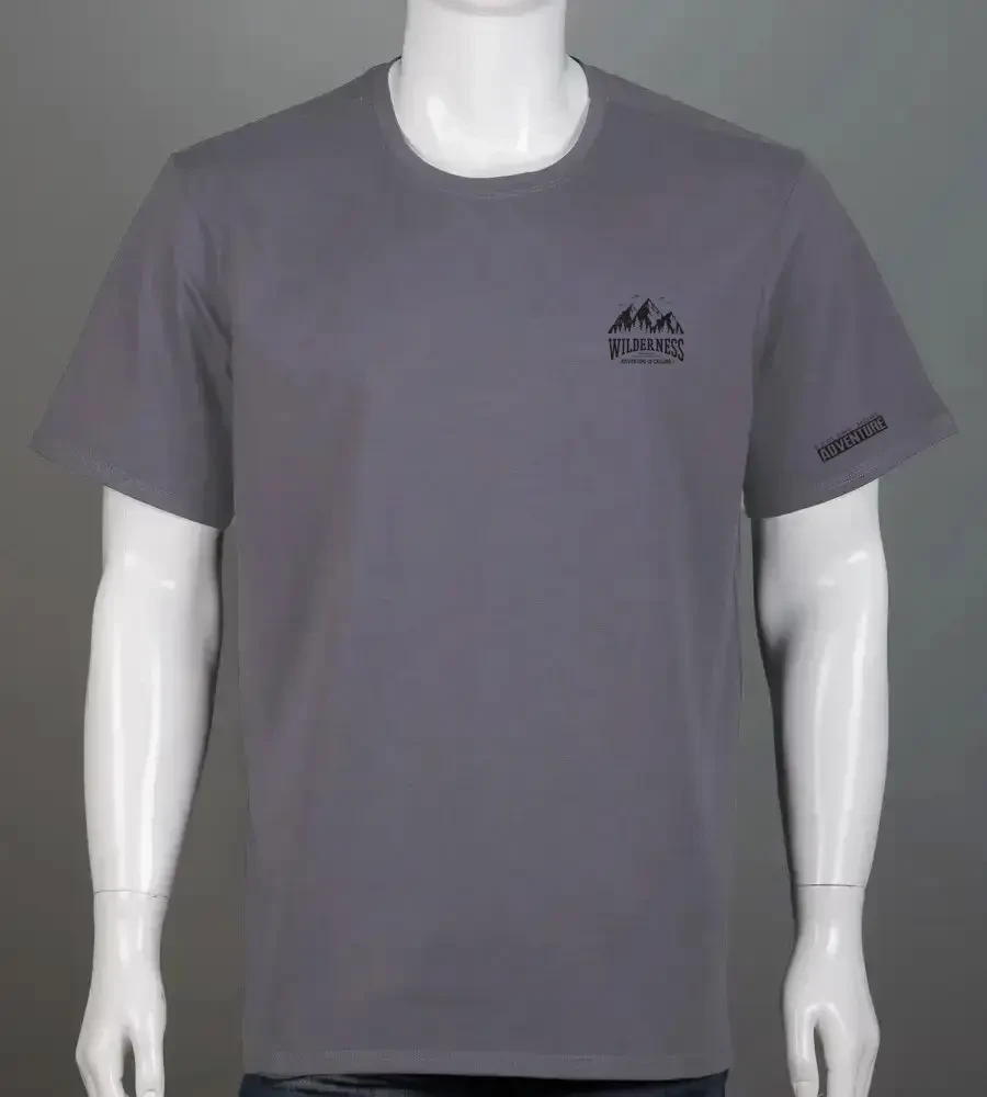 Футболка батал Wilderness Сірий 2405б, 4XL (1шт)