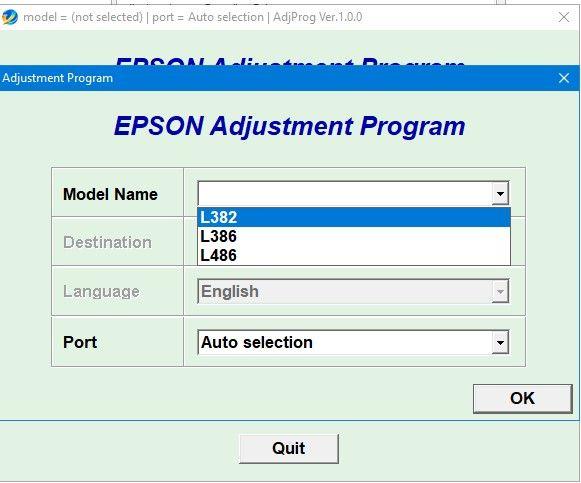 Скидання памперса в Epson L486