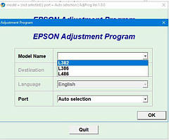 Скидання памперса в Epson L486