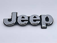 Эмблема значёк надпись Jeep ( Джип) Пластик Черный Хром на заднюю крышку багажника Grand Cherokee WK2 (Гранд