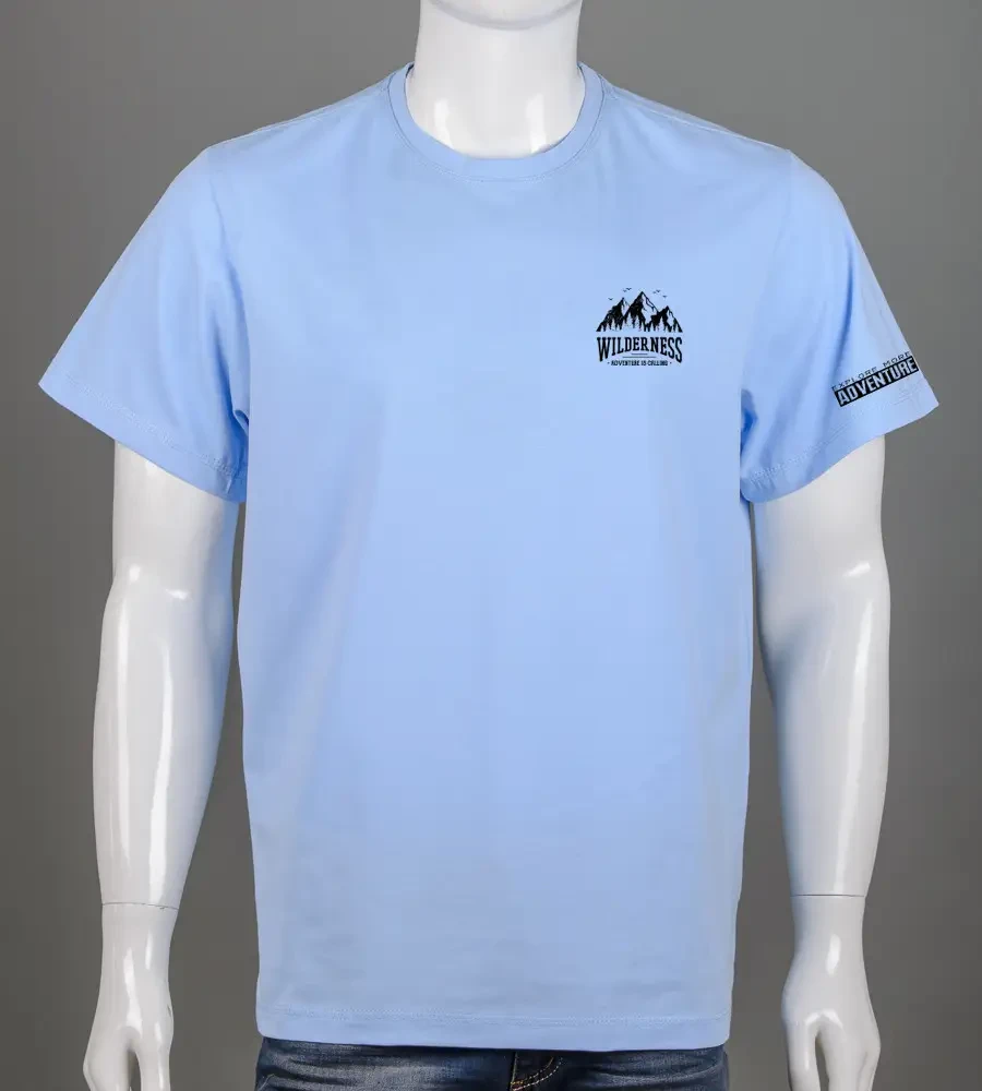 Футболка батал Wilderness Блакитний 2405б, 4XL (1шт)