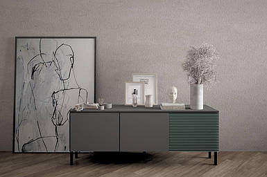 Комод в спальню вітальню кімнату з  дверцятами сучасний закритий комод Грей комоди для речей фасади МДФ  1540х380х765 мм