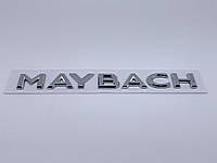 Эмблема шильдик на багажник надпись Maybach Mercedes-Benz (Мерседес) 190*21мм (A2408170215) (Хром)