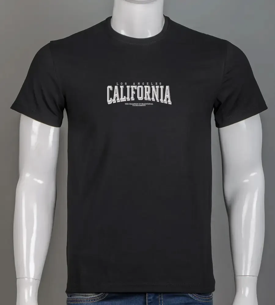 Футболка чоловіча California Чорний 2403м, M (1шт)