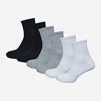 Набор женских носков Лана Теннис средняя голень 6 пар 36-40 Белый/Cерый/Черный