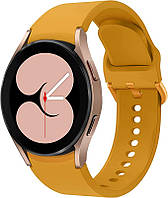 Ремешок силиконовый BeWatch Samsung Galaxy Watch 4 5 Pro SoftTouch Желтый (0139307) DL, код: 8032699