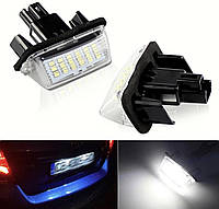 Led підсвітка номера для авто Peugeot, Citroen, TOYOTA - Camry, Avalon, Yaris, Prius C, Corolla. Комплект 2шт