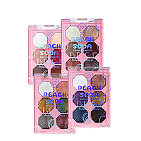 Набор палеток теней для век 6 оттенков DoDo Girl Peach Soda Eyeshadow D3278, 4 палетки
