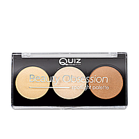 Палетка для контуринга лица Quiz Beauty Obsession Spotlight Palette хайлайтер и брозеры