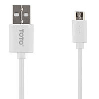 Кабель TOTO TKG-01 Charging USB cable microUSB 0,26m White