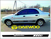 Наклейка плотерная пороги 2 шт DAEWOO 205*12 см цвет на выбор как и размер