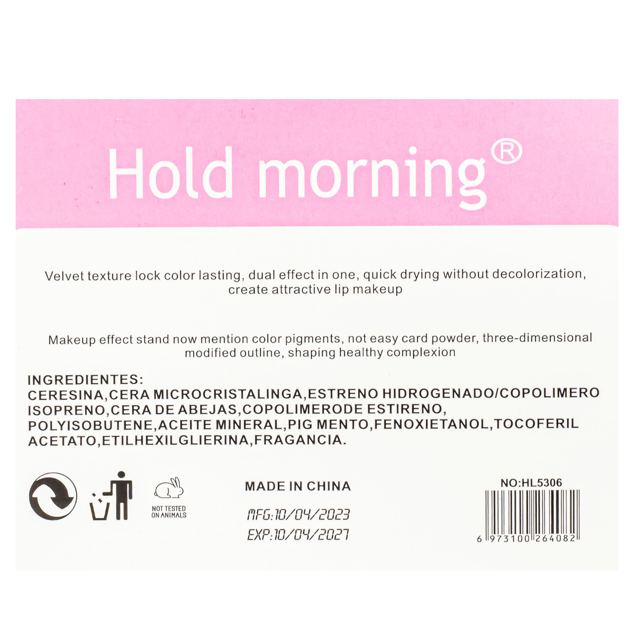 Блеск для губ проявляющийся Hold Morning Lip Gloss набор 6 шт - фото 8 - id-p2169503904