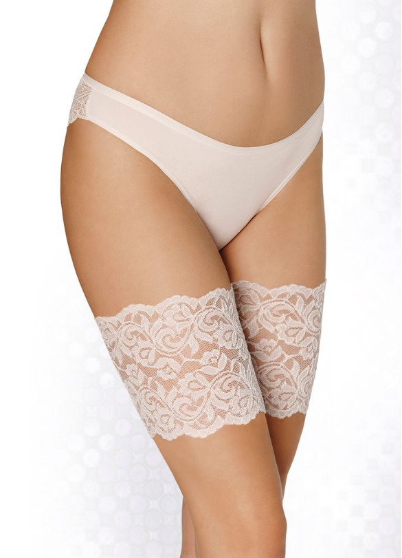 Мереживні Бандалетки на стегна LACE THIGH BAND WITH SILICONE Пов'язки смужки від натирання Хідлейси р. S-XXXL