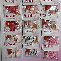 Набор ногтей накладных со стразами и рисунком K-Nail Art Nail, №01, 12 штук