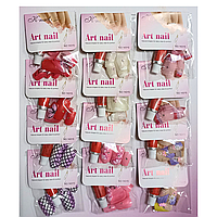 Набор ногтей накладных со стразами и рисунком K-Nail Art Nail, №03, 12 штук