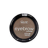 Пудра тени для бровей Quiz Eyebrow Powder Color Focus, 01 Светло-коричневая