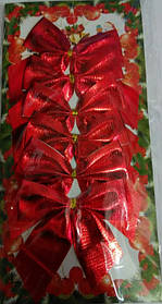 Червоні банти 6шт 021077