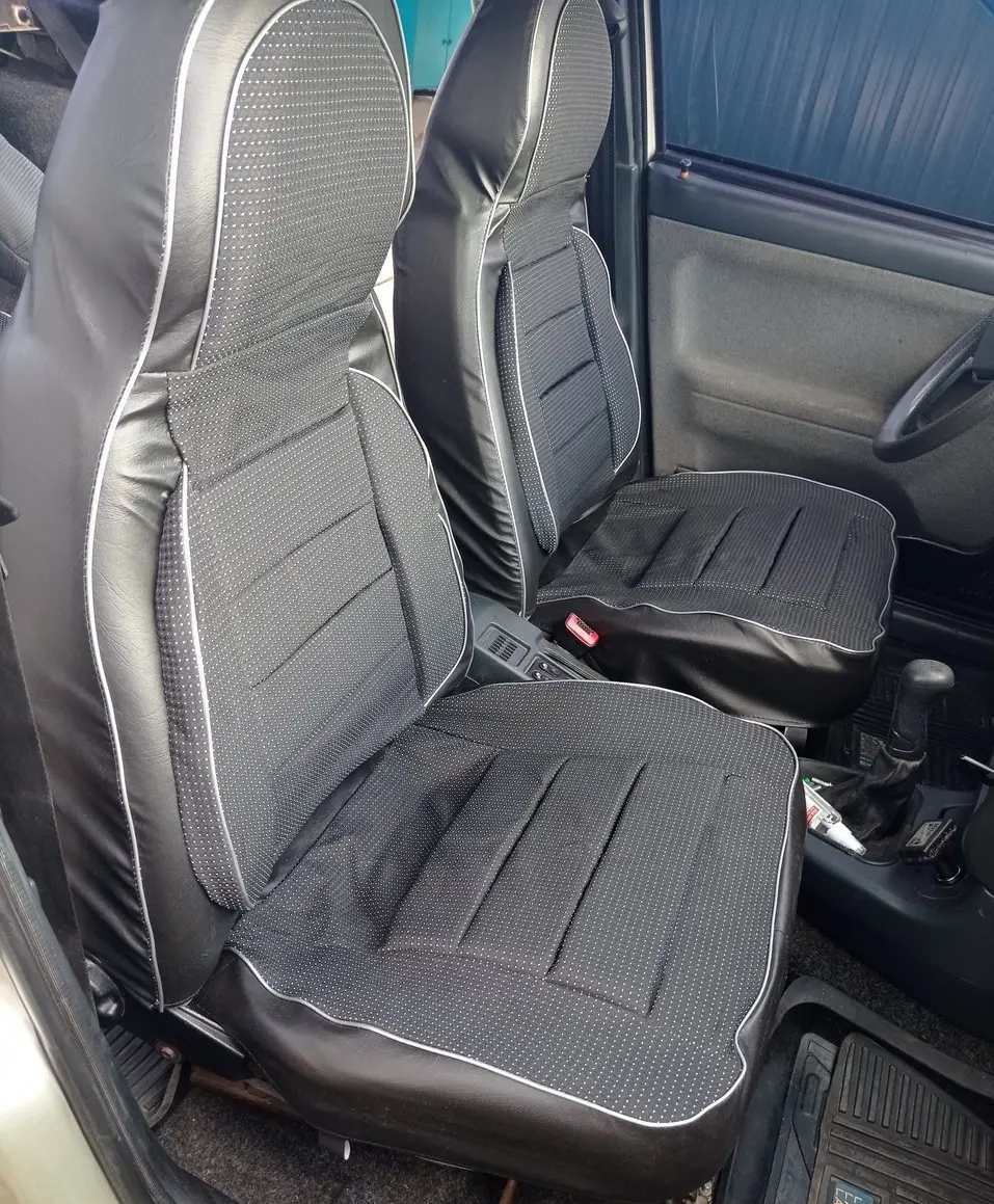Чохли салону Chevrolet Niva 2123 2002-2014 "пілот" (PILOT) кожзам+ткань сірі, фото 1