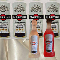 Наклейка етикетка на пляшку Мартіні Martini