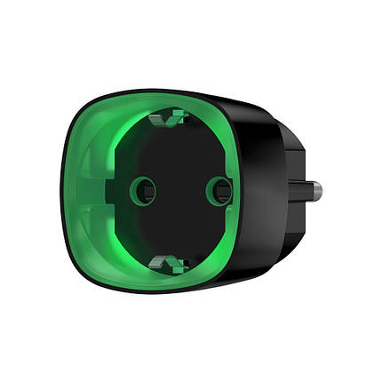 Радіокерована розумна розетка з лічильником енергоспоживання Ajax Socket Black, фото 1