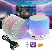 Беспроводная Bluetooth колонка Mini speaker Music H08 с подсветкой белая (без коробки)