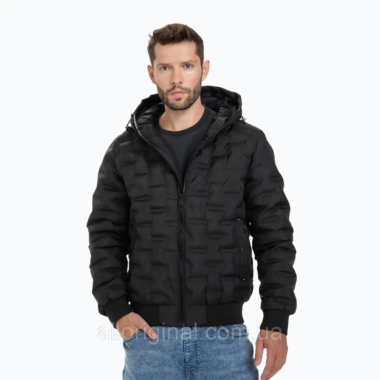 AllOriginal com ua Куртка зимова чоловіча Pitbull West Coast Quilted Hooded Carver black РОЗМІРИ ЗАПИТУЙТЕ