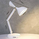Акумуляторна настільна лампа LD-1025 на підставці для освітлення робочого місця (USB в комплекті) Білий, фото 2