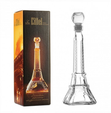 Графін для бренді Ейфелева вежа з кришкою ILONA 0,2 л 9470, фото 1