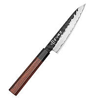 Кухонный Универсальный Нож из Нержавеющей Стали серии "RETRO" Red Wood + Black Buffalo Horn HEZHEN