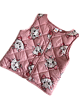 Стёганная розовая жилетка для маленьких девочек рост 80 см