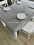Скатертина лляна Сіра люкс якість "Український орнамент" (У розмірах) (Під замовлення), фото 9