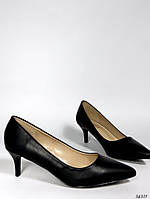 Женские классические демисезонные туфли черного цвета