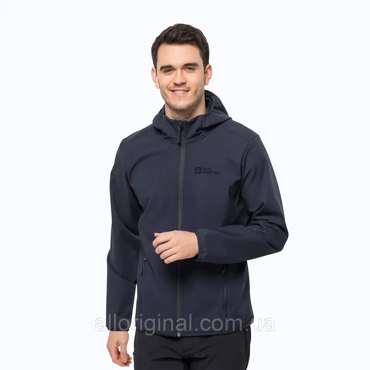 AllOriginal com ua Куртка софтшел чоловіча Jack Wolfskin Bornberg Hoody синя 1307471_1010 РОЗМІРИ ЗАПИТУЙТЕ