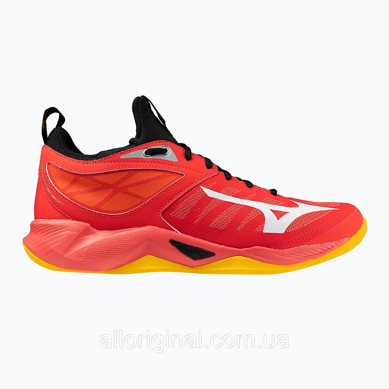 AllOriginal com ua Кросівки для волейболу чоловічі Mizuno Wave Dimension radiant red/white/carrot curl РОЗМІРИ, фото 1