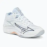 Urbanshop com ua Кросівки для волейболу жіночі Mizuno Thunder Blade Z Mid white/navy peony/peach parfait