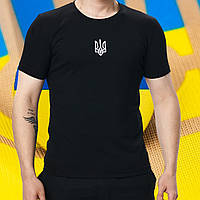 Футболка с гербом Украины мужская черная удобная стильная модная летняя оригинальная брендовая